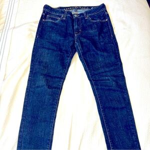 American Eagle Men’s Dark Wash Navy Blue Skinny Jeans (31 X 32)